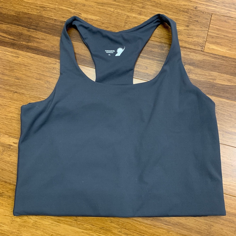 Fundamental Performance‎ Racerback Athletic Tank Top Women's XL Gray Polyester
